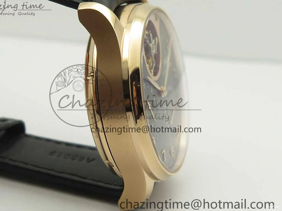 MIROTIME 0116 Portuguese Tourbillon IW5046 RG ZF Best Edition Gray Dial on Black Leather Strap SmoothTexture 7142